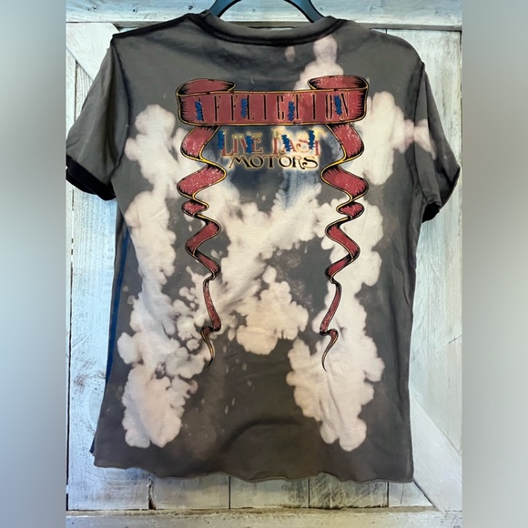 Affliction Women's American Customs Motorcycle Lace-Up Eagle T-Shirt Size Small - Picture 9 of 12